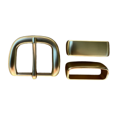 BUCKLE BELT SET 1 1/4 32mm BRUSHED GOLD